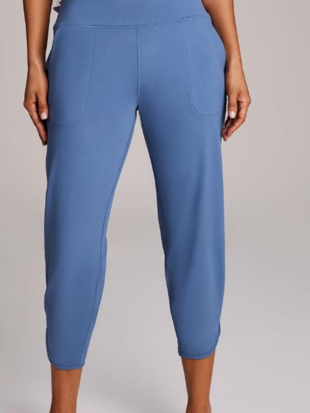 RBX Active Women's Buttery Soft Jogger Pants Clean Waisted Cropped Lounge sz L